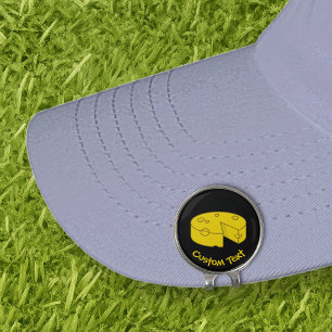 Yellow Cheese Golf Hat Clip