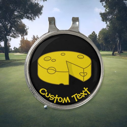 Yellow Cheese Golf Hat Clip