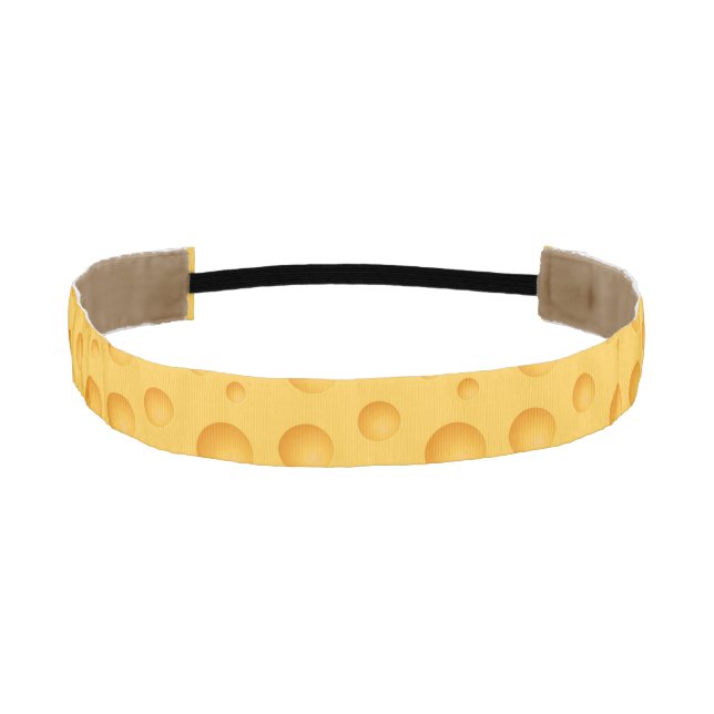 Yellow Cheese Pattern Athletic Headband (Front)