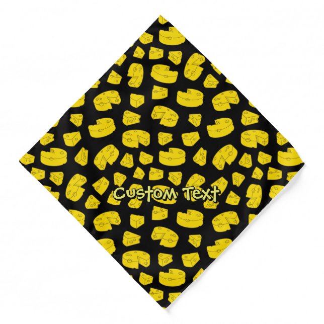 Yellow Cheese Pattern Bandana (Front)
