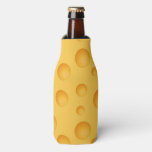Yellow Cheese Pattern Bottle Cooler