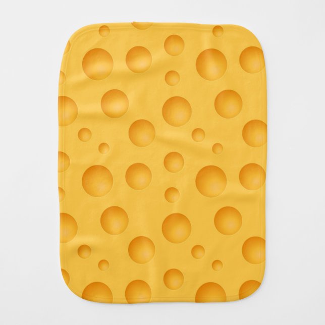Yellow Cheese Pattern Burp Cloth (Front)