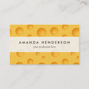 Yellow Cheese Pattern Business Card