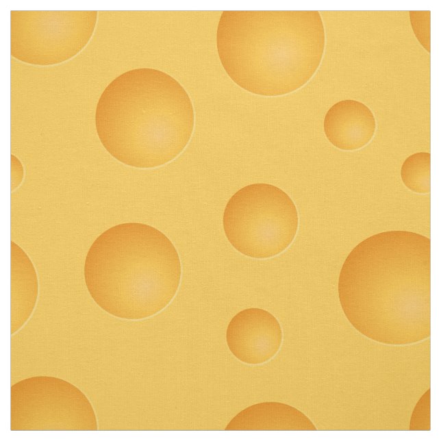 Yellow Cheese Pattern Fabric (Swatch)