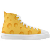 Yellow Cheese Pattern High-Top Sneakers (Left Shoe Inside)