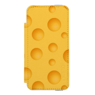 Yellow Cheese Pattern Wallet Case For iPhone SE/5/5s