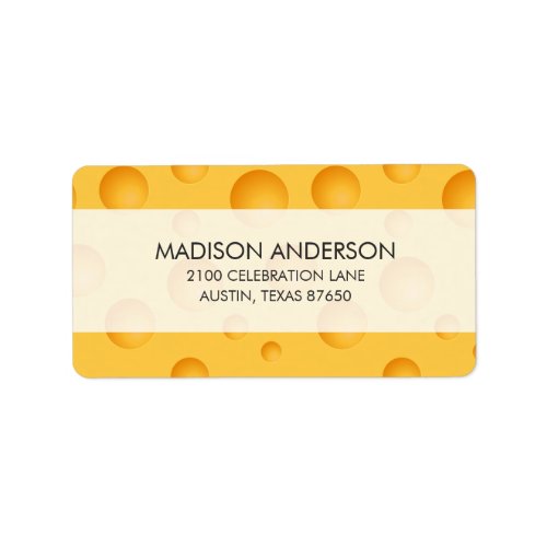 Yellow Cheese Pattern Label
