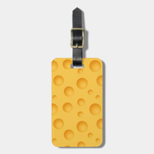 Yellow Cheese Pattern Luggage Tag
