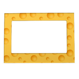 Yellow Cheese Pattern Magnetic Picture Frame