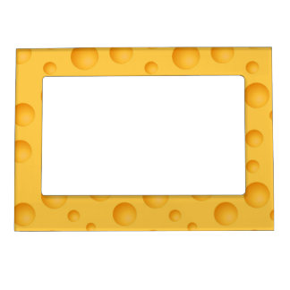 Yellow Cheese Pattern Magnetic Picture Frame