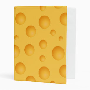 Yellow Cheese Pattern Mini Binder