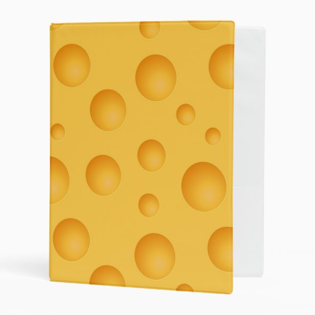 Yellow Cheese Pattern Mini Binder (Front/Inside)