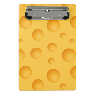 Yellow Cheese Pattern Mini Clipboard
