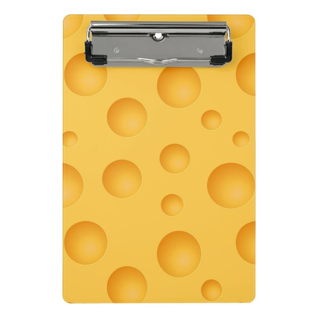 Yellow Cheese Pattern Mini Clipboard (Front)