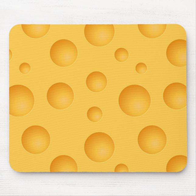 Yellow Cheese Pattern Mouse Pad (Front)