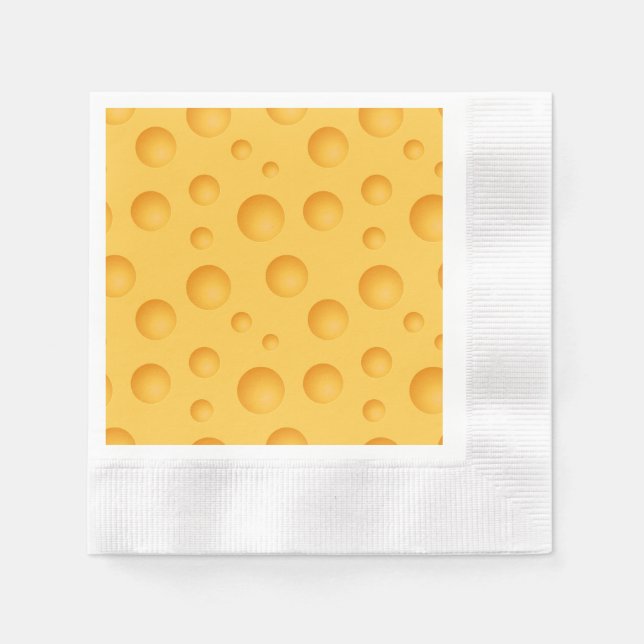 Yellow Cheese Pattern Napkins (Front)