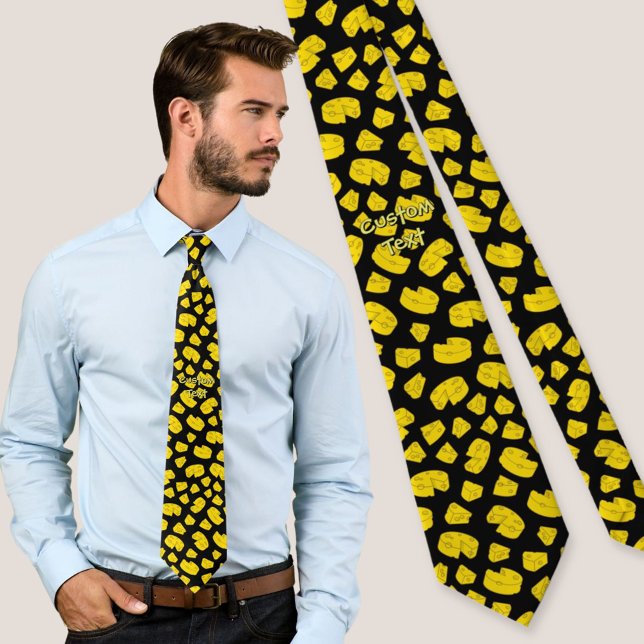 Yellow Cheese Pattern Neck Tie (Creator Uploaded)