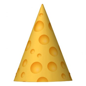 Yellow Cheese Pattern Party Hat by allpattern at Zazzle
