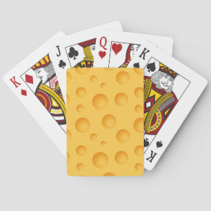 Yellow Cheese Pattern Poker Cards