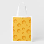 Yellow Cheese Pattern Reusable Grocery Bag