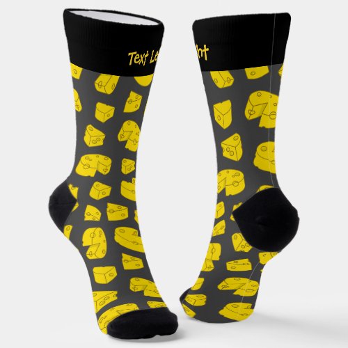 Yellow Cheese Pattern Socks