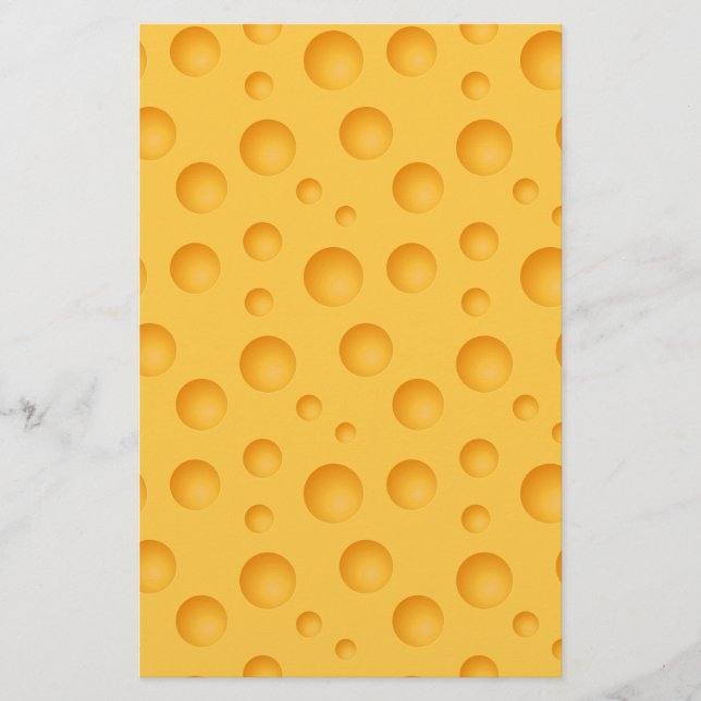 Yellow Cheese Pattern Stationery (Front)