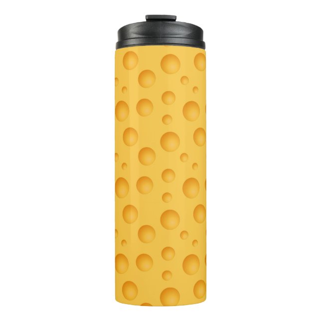 Yellow Cheese Pattern Thermal Tumbler (Front)