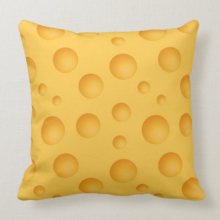 Yellow Cheese Pattern Throw Pillows