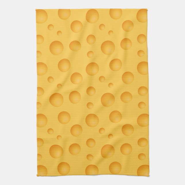 Yellow Cheese Pattern Towel (Vertical)