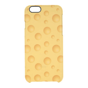 Yellow Cheese Pattern Clear iPhone 6/6S Case
