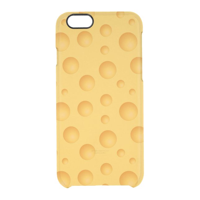 Yellow Cheese Pattern Uncommon iPhone Case (Back)