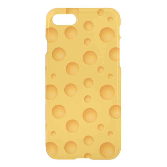 Yellow Cheese Pattern Uncommon iPhone Case (Back)