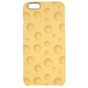 Yellow Cheese Pattern Clear iPhone 6 Plus Case