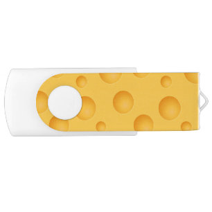 Yellow Cheese Pattern USB Flash Drive