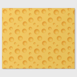 Yellow Cheese Pattern Wrapping Paper