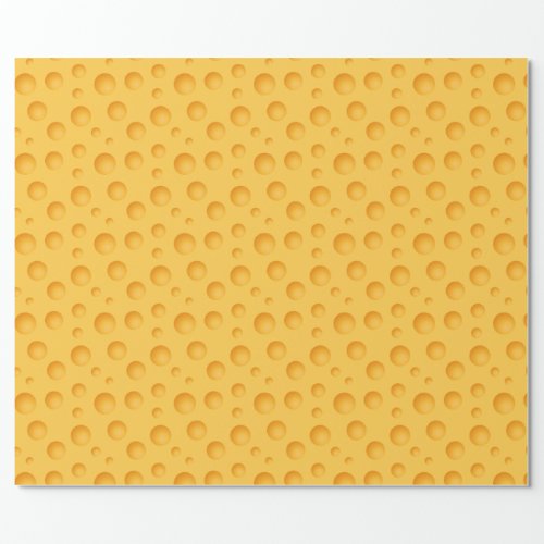 Yellow Cheese Pattern Wrapping Paper