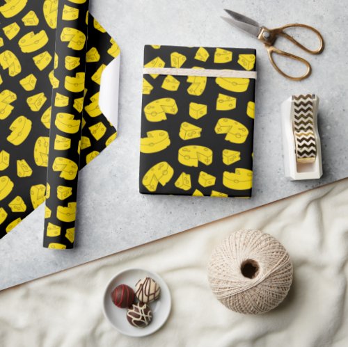 Yellow Cheese Pattern Wrapping Paper