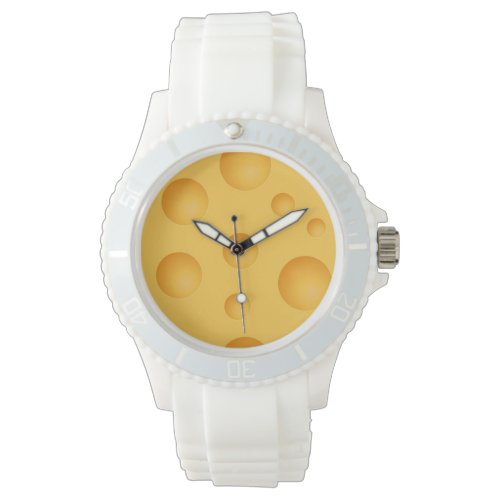 Yellow Cheese Pattern Wrist Watch