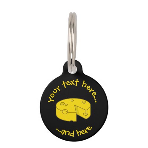 Yellow Cheese Pet ID Tag