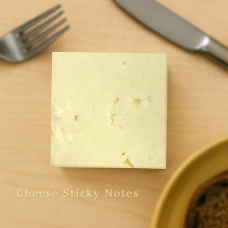 Yellow Cheese Slice Novelty Notes