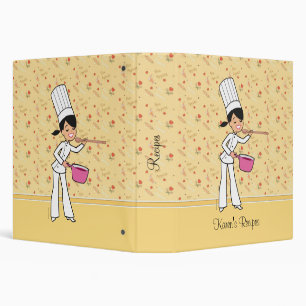 Yellow Chef Art Recipe Binder