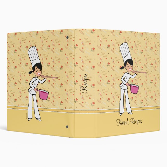 Yellow Chef Art Recipe Binder (Background)