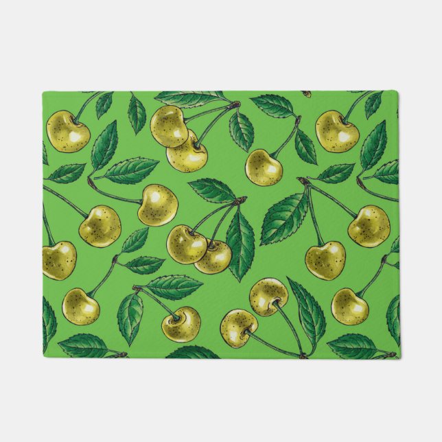 Yellow cherries doormat (Front)