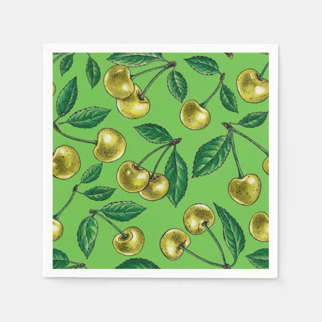 Yellow cherries napkins (Front)