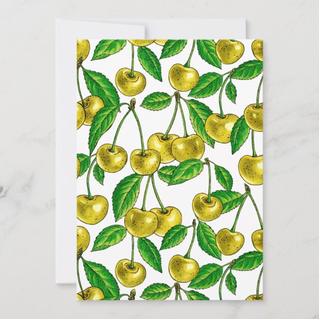 Yellow cherries on white (Front)
