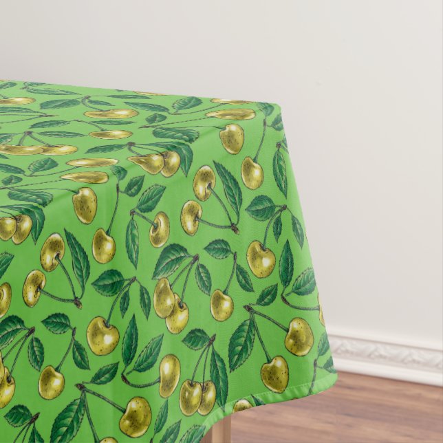 Yellow cherries tablecloth (In Situ)