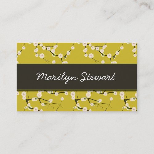 Yellow Cherry Blossoms Business Cards