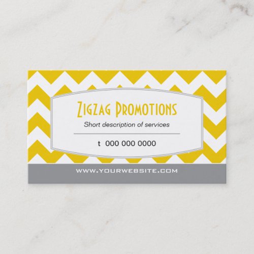Yellow Chevron Business Card