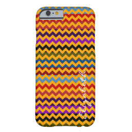 Yellow Chevron Colorful Stripes Monogram Barely There iPhone 6 Case