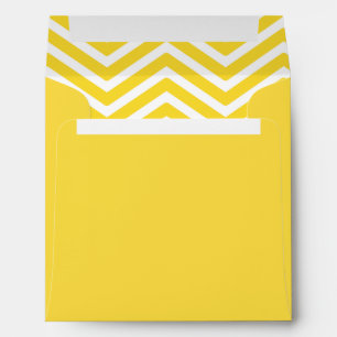 Yellow Chevron Lined Envelope